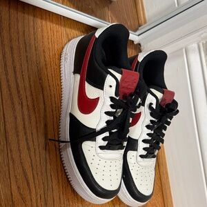 Nike Kids White and Red Sneakers